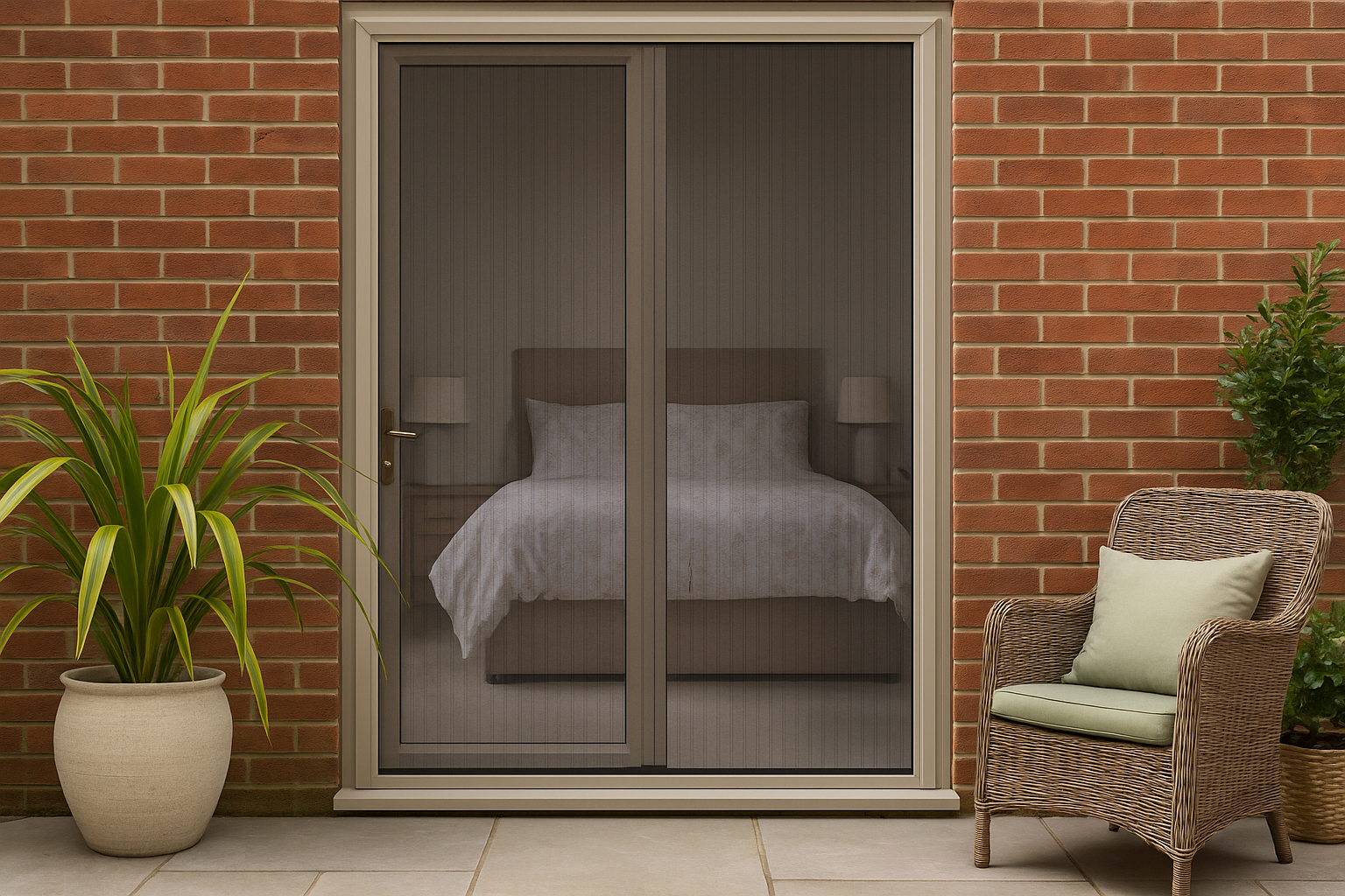 Collage showing a range of blind colours and fabric options