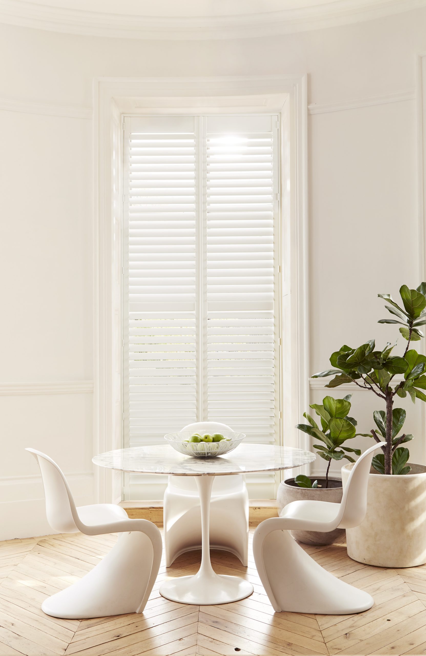 Shutters in homely bay window